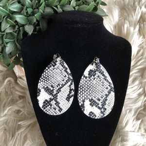 EUC Leather Statement Earrings